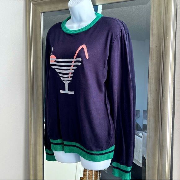 NORAH Vintage 80’s Cocktail Martini Knit Sweater Size 3. M/L - Picture 3 of 7